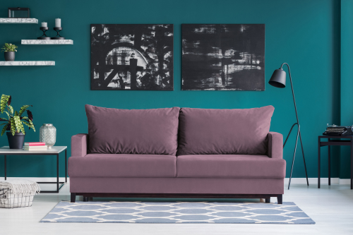 SOFA WITH BED FREDERIC - 3 SEATS LAVENDER