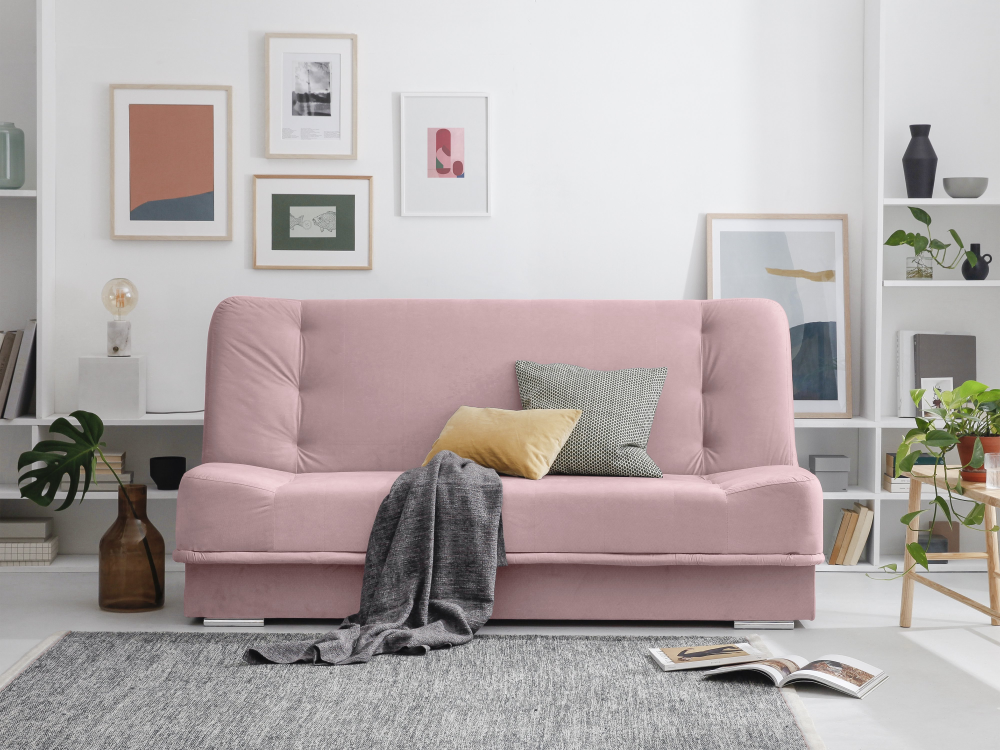 SOFA WITH BED ANDRE - 3 SEATS PINK